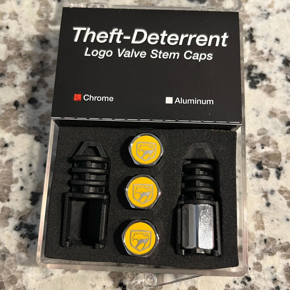 Dodge Viper Theft deterrent logo valve stem caps